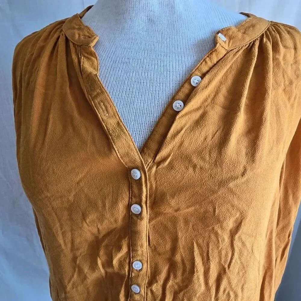 J. Crew Long-Sleeve Top Yellow Size L